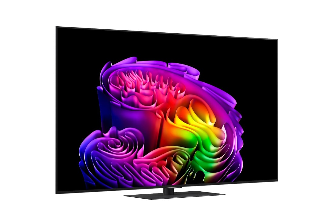 LG 65-inčni LG OLED evo AI G6 4K pametni TV 2026, Pogled s prednje strane na LG OLED evo AI G6, objavljen 2026. godine, prikazuje sliku slojevitih, raznobojnih oblika, s funkcijama Hyper Radiant Color Tech, Perfect Black & Perfect Color, zajedno sa z, OLED65G63LS, thumbnail 3